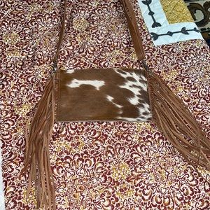 Cowhide crossbody